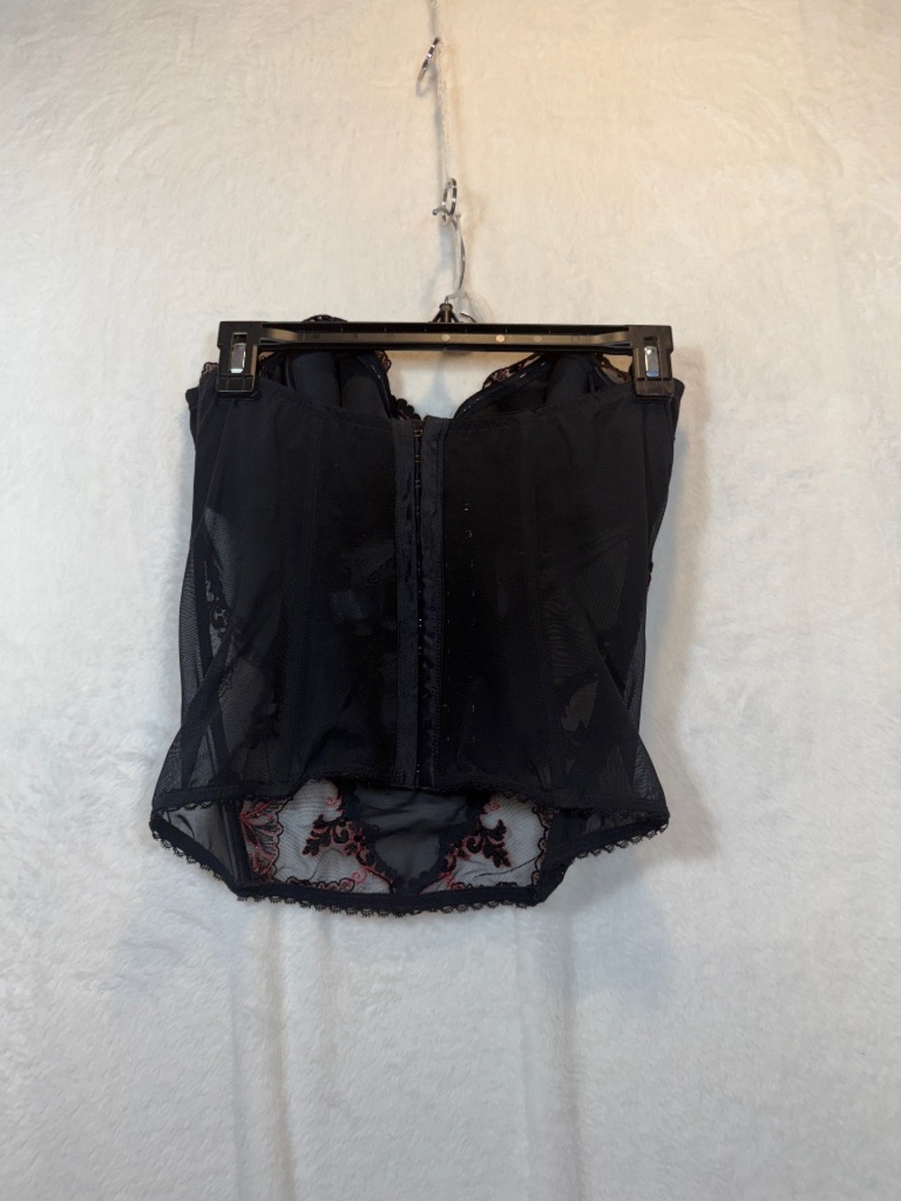 Autograph Corset Womens Size 34D Black Red Lace Goth Coquette Costume - Picture 6 of 9